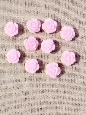 10 Pcs Pretty Pastel Pink Decorative Roses Display Memo Bulletin Board Push Pins